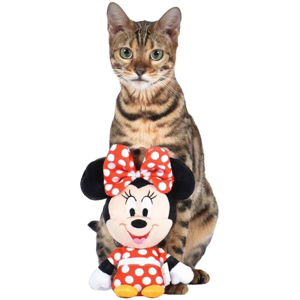 Disney for Pets Minnie Mouse Kitty Cat Kicker Stuffed Toy with Catnip, 9in New